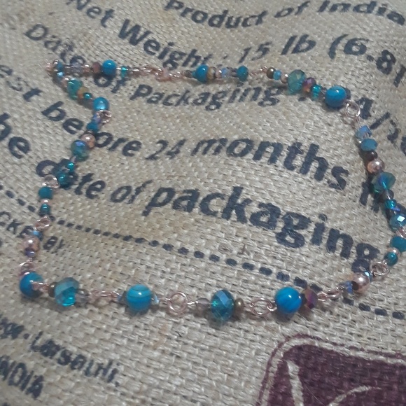 Crystal Glass and River Shell Necklace - Picture 7 of 8